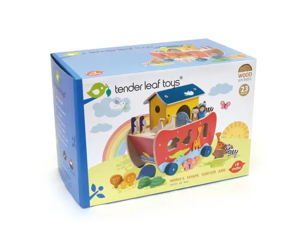 Set de joaca din lemn Tender Leaf Toys, Arca lui Noe, 23 piese