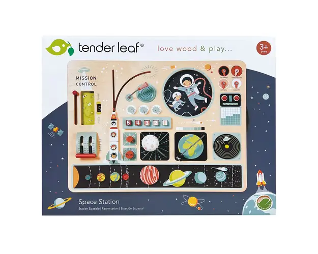 Statie spatiala din lemn premium, Tender Leaf Toys