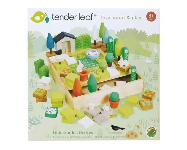 Mica gradina din lemn premium, Tender Leaf Toys, 67 piese
