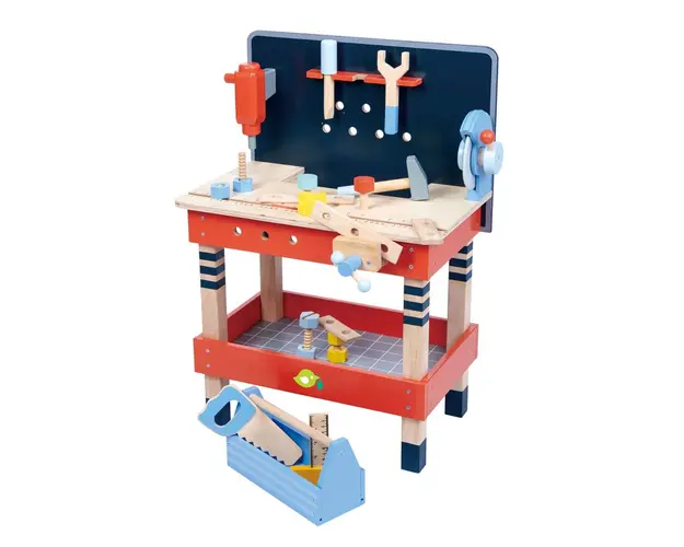 Set de joaca din lemn, Atelier de lucru, Tender Leaf Toys, 19 piese