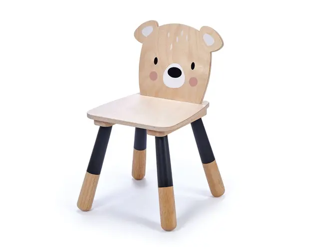 Scaunel din lemn premium Tender Leaf Toys, Forest Bear Chair, Ursulet