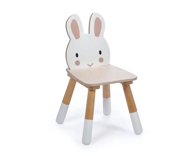 Scaunel din lemn premium Tender Leaf Toys, Forest Rabbit Chair, Iepuras