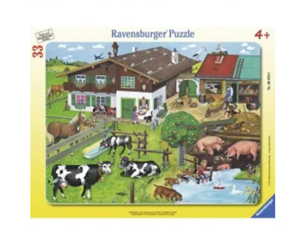 Puzzle familii de animale 33 piese