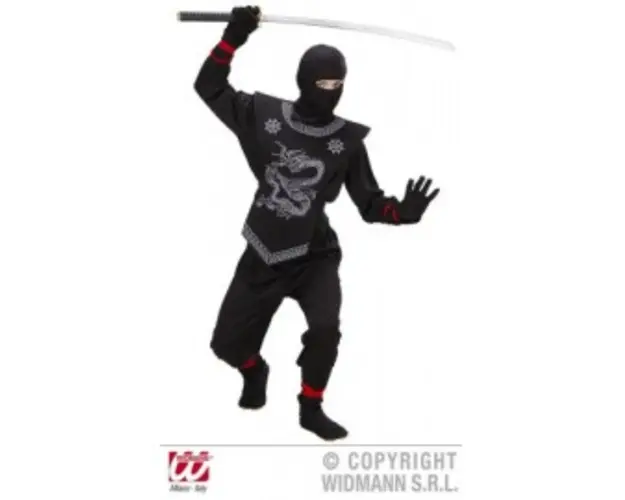 Costum ninja negru - marimea 140 cm