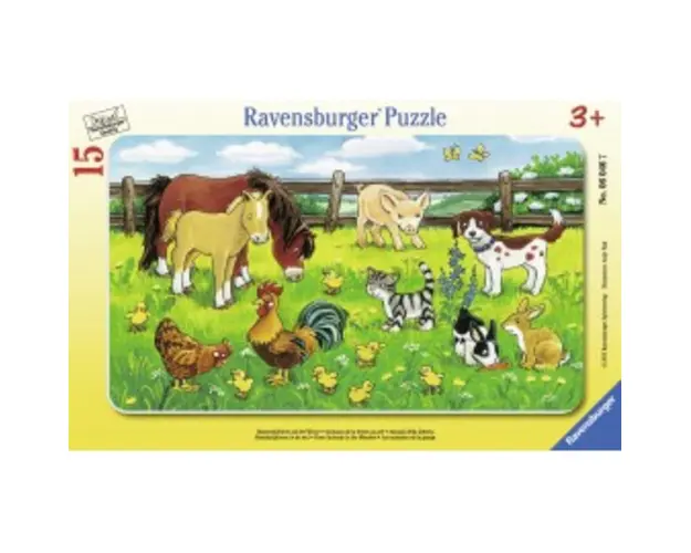 Puzzle animale pe pajiste 15 piese