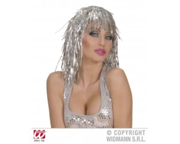 Peruca Disco Argintie