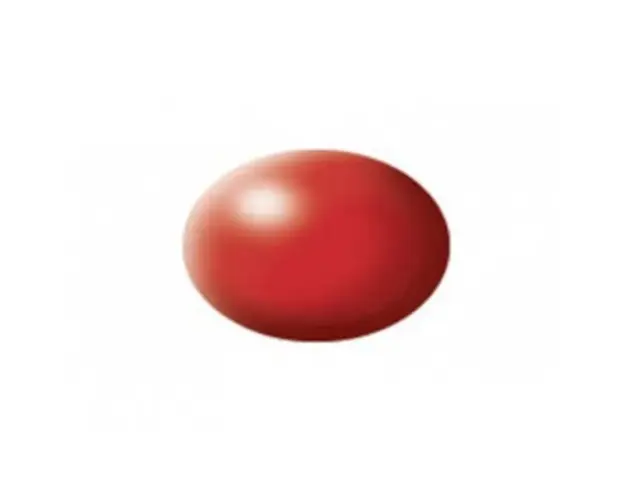 Aqua fiery red silk