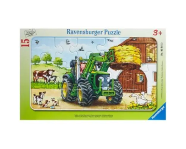 Puzzle tractor la ferma 15 piese