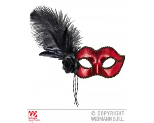 Masca venetiana rosie - marimea 158 cm