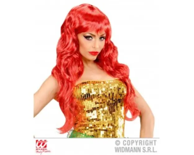 Peruca sirena rosie Widmann Italia 04406
