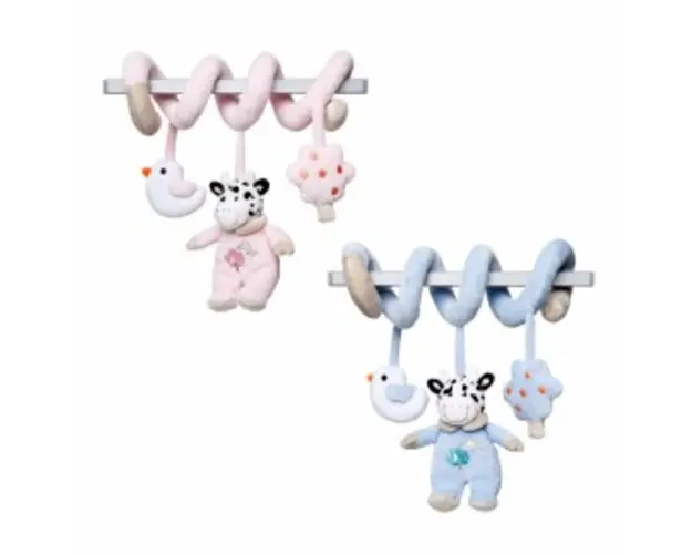 Plus Bebelusi Vacuta pe spirala cu jucarii 32 cm (2 culori) - Artesavi