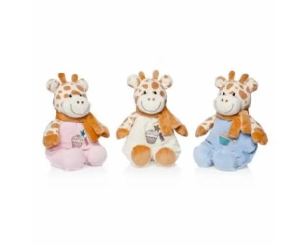 Plus Bebelusi Girafa 28 cm cu zornaitoare (3 culori) - Artesavi