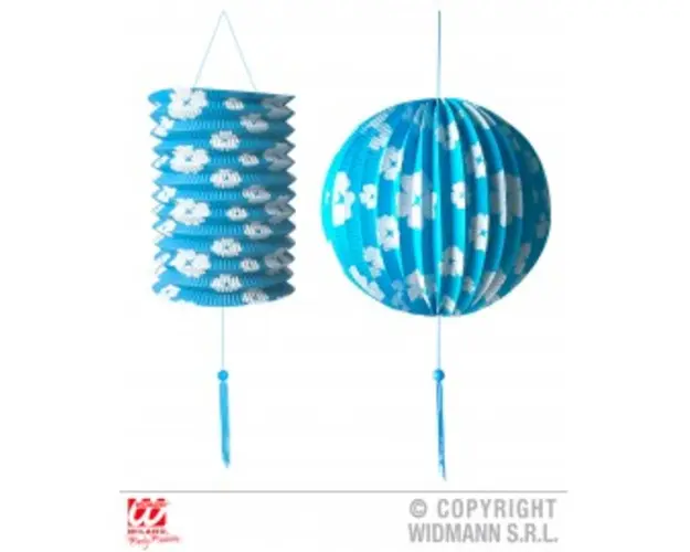 Set decor hartie albastru