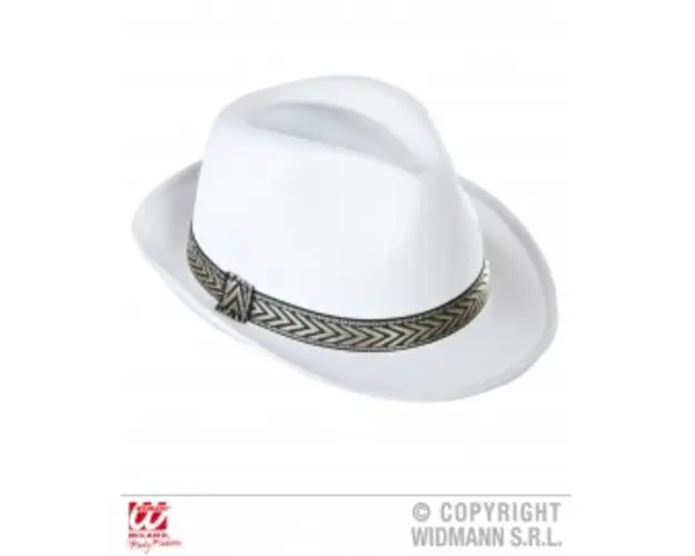 Palarie fedora alba
