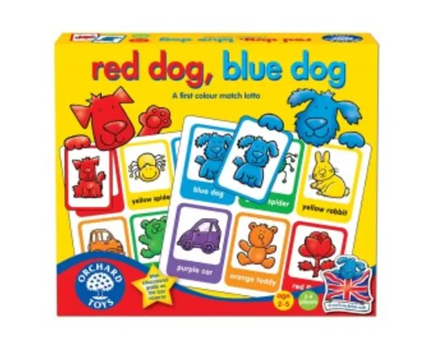 Joc educativ loto in limba engleza Catelusii RED DOG BLUE DOG