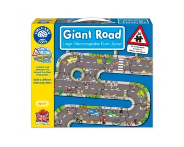 Puzzle gigant de podea traseu masini (20 piese) GIANT ROAD JIGSAW