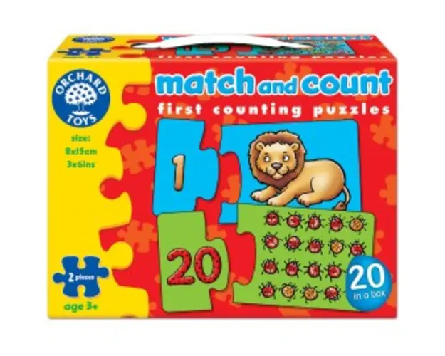 Puzzle Potriveste si numara de la 1 la 20 MATCH AND COUNT