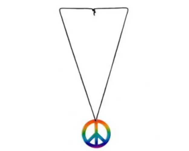 Colier hippie curcubeu