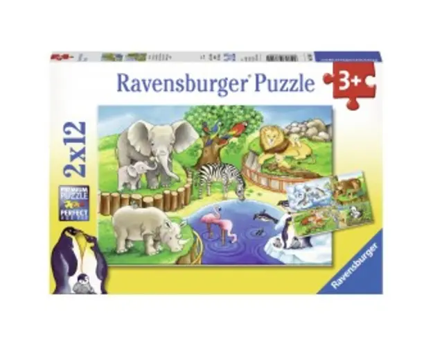 Puzzle zoo 2x12 piese