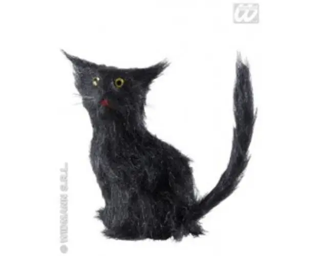 Decor Halloween - Pisica neagra 12 cm