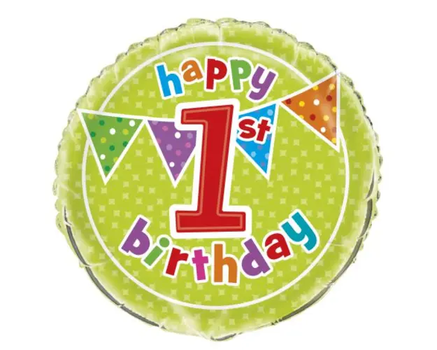 Balon folie 1st birthday 45 cm