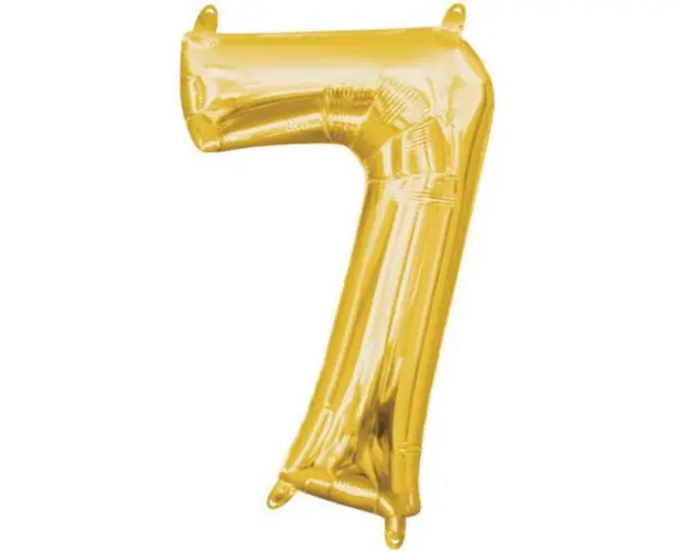 Balon folie auriu cifra 7