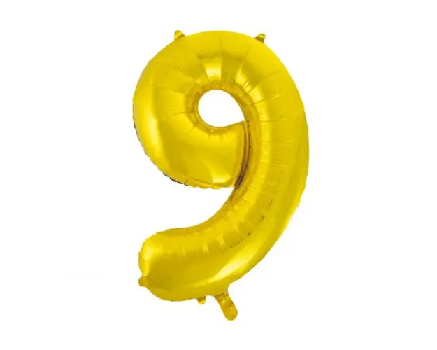 Balon folie cifra 9 aurie