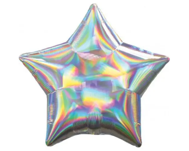 Balon stea argintiu iridescent