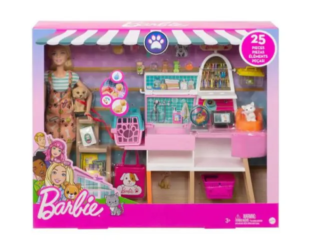 Barbie Set De Joaca Magazin Accesorii Animalute