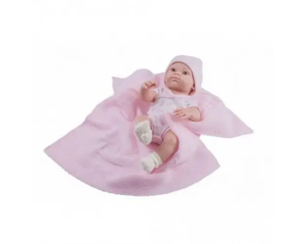 Bebelus fetita cu paturica tricotata roz - MINI PIKOLIN, Paola Reina
