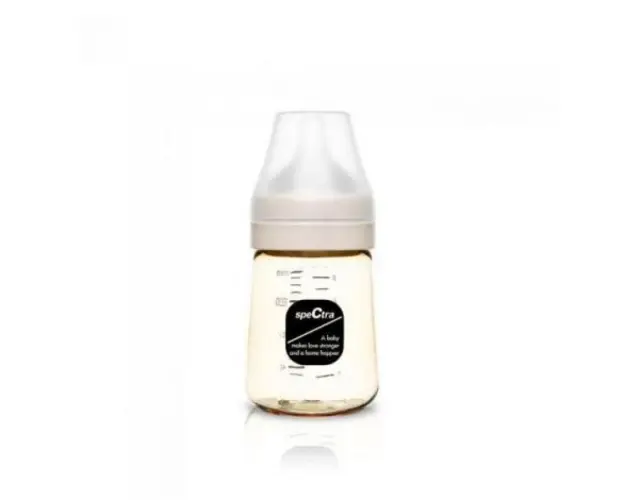 Biberon anticolici premium cu tetina s, galben (160 ml)