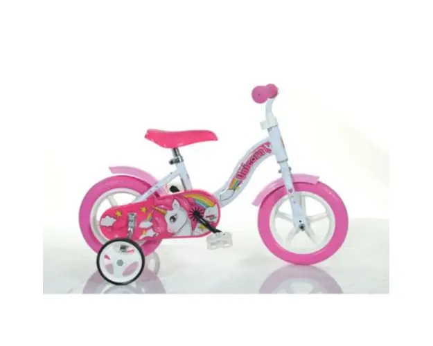 Bicicleta 10cu maner pentru parinti unicorn -dino bikes 108l-un
