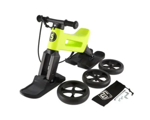 Bicicleta fara pedale Funny Wheels Rider SuperSport YETTI 3 in 1 Lime Black