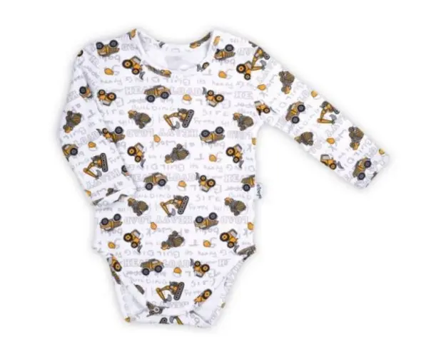 Body cu maneca lunga (181097) Colectia Big Trucks Alb Marimea 74