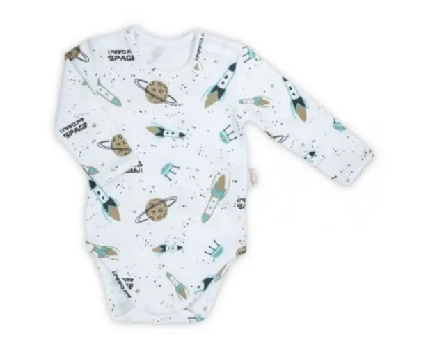 Body cu maneca lunga (182097) Nicol Star Alb Marimea 98