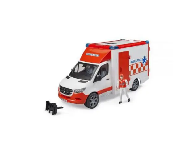 Bruder - ambulanta mercedes benz cu sofer si sirena 02676 Bruder