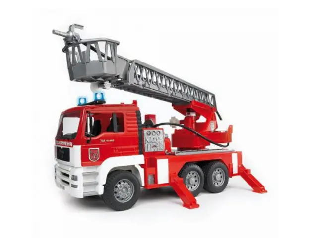 BRUDER - CAMION DE POMPIERI MAN TGA CU SCARA, POMPA DE APA SI SIRENA