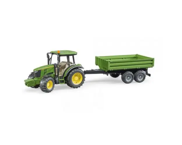 BRUDER - TRACTOR JOHN DEERE 5115M CU REMORCA BASCULABILA