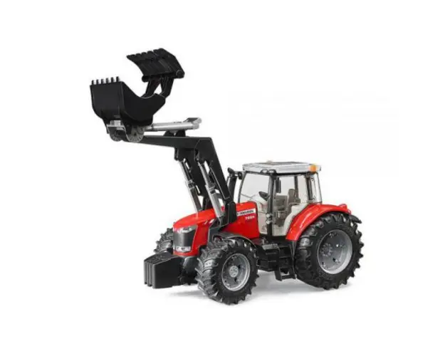 BRUDER - TRACTOR MASSEY FERGUSON 7624 CU INCARCATOR FRONTAL