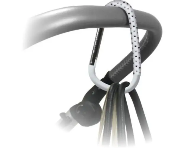 Carlig universal pentru carucior Dooky Light Grey Crown