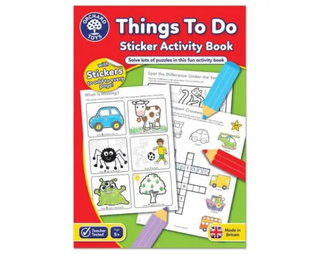 Carte de colorat cu activitati in limba engleza si abtibilduri Lucruri de Facut THINGS TO DO