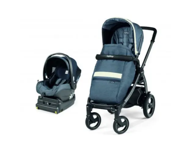 Carucior 2 in 1 Peg Perego, Book 51 S Titania i-Size (baza i-size inclusa), Luxe Mirage (sasiu + hamac + scaun auto), 0 - 22 kg