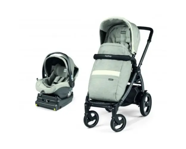 Carucior 2 in 1 Peg Perego, Book 51 S Titania i-Size (baza i-size inclusa), Luxe Pure (sasiu + hamac + scaun auto), 0 - 22 kg