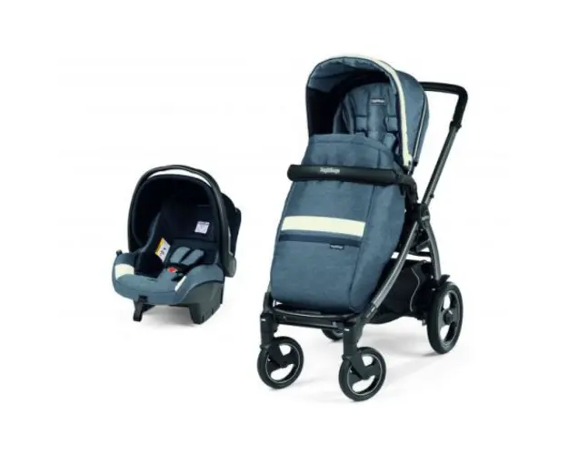 Carucior 2 in 1 Peg Perego, Book 51 S Titania, Luxe Mirage (sasiu + hamac + scaun auto), 0 - 22 kg