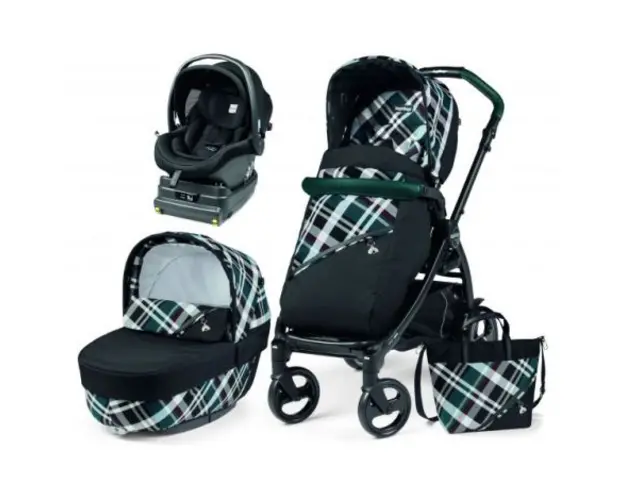 Carucior 3 in 1 Book 51 Modular i-Size (baza i-size inclusa), Peg Perego, Tartan