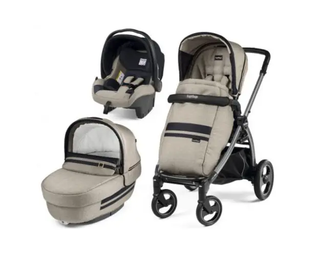 Carucior 3 In 1, Peg Perego, Book Plus S, Titania, Luxe Ecru