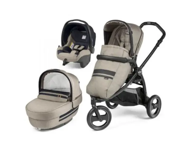 Carucior 3 in 1 Peg Perego Book Scout Matt Black Luxe Ecru