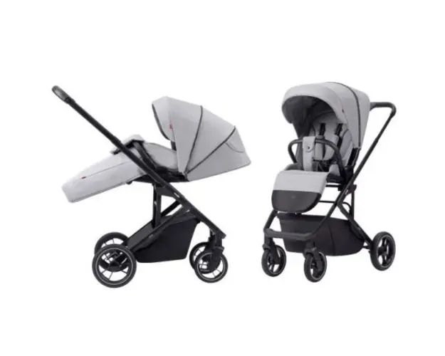 Carucior troller reversibil (max. 22 Kg) Carrello ALFA 2023 2 in 1 Feather Grey