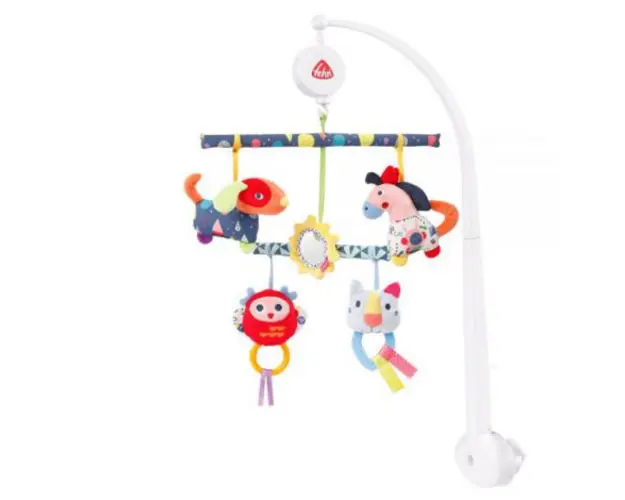 Carusel muzical mobil cu activitati - prietenii culorilor