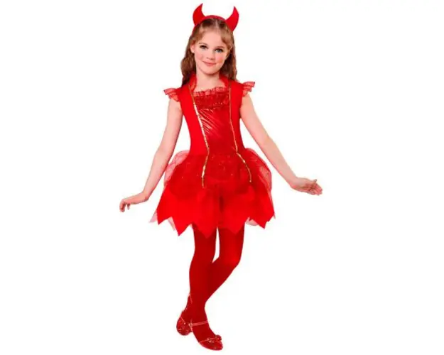 Costum dracusor rosu fetita
